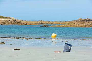 Joli paysage de la côte bretonne à Port-Blanc Penvénan