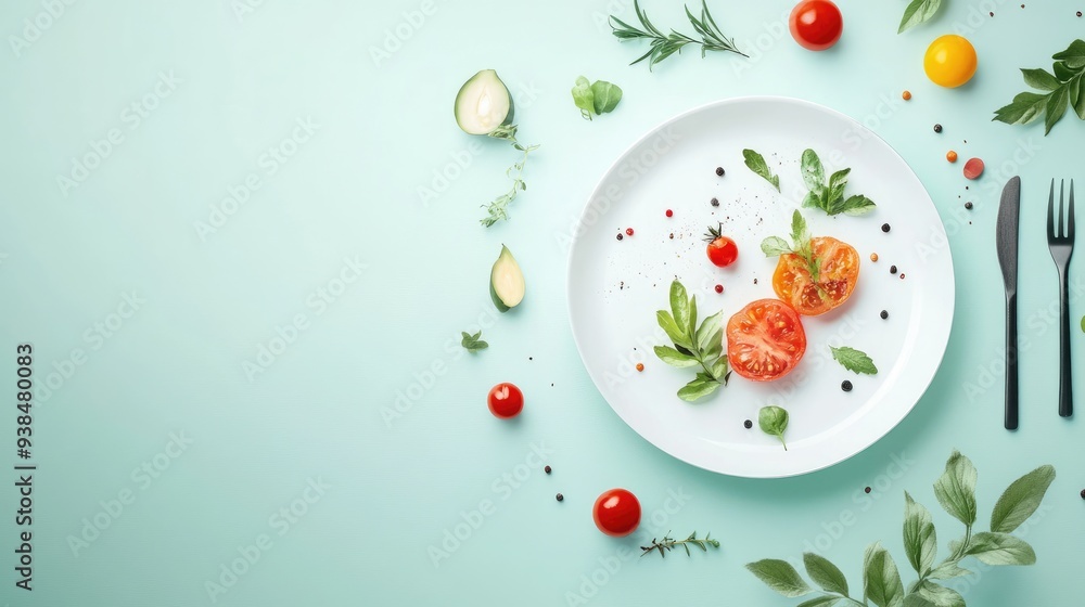 Poster a sleek vector of a seasonal menu with minimalist design, placed on a clean background with ample sp