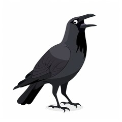 Obraz premium Crow Sound element animal cartoon isolated whitebackground 16:9