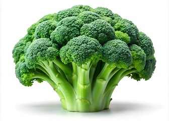 Fresh broccoli, isolated on a white background.