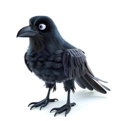 Fototapeta premium Crow Metal element animal cartoon isolated whitebackground 16:9