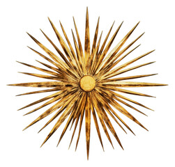 PNG Intricate golden starburst decor