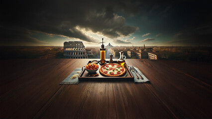 Savor authentic Italian pizza and pasta with a breathtaking view of the Colosseum, blending Rome’s culinary and historical splendor into an unforgettable dining experience 