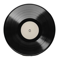 Obraz premium PNG Classic black vinyl with blank label
