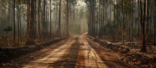 Naklejka premium The Road Rubber Plantation