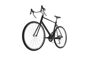 Generic black bicycle isolate in transparent png