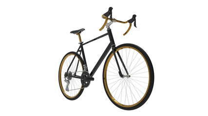 Obraz premium Generic black bicycle isolate in transparent png
