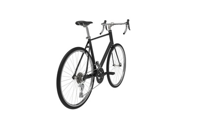 Generic black bicycle isolate in transparent png
