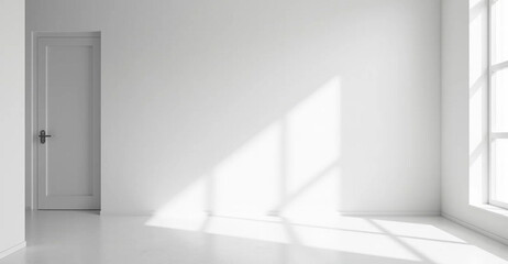 empty room with white walls