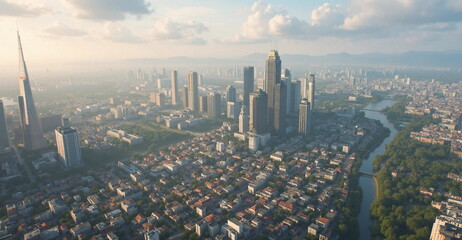 city skyline panorama