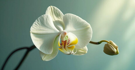 white orchid closeup