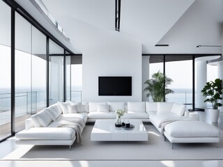 Fototapeta premium Modern white interior