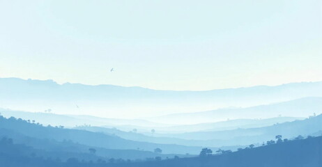 Obraz premium mountains in the fog