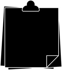 note illustration paper silhouette reminder logo notebook icon write outline notepad business list pen message memo page pencil document shape sticker diary sheet for vector graphic background