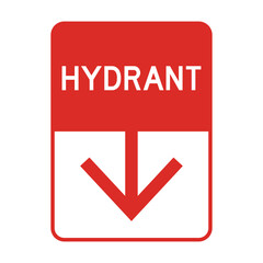 Vector Hydrant Sign Design Illustration