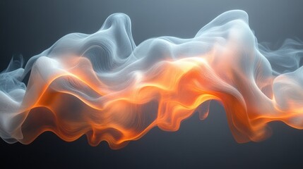Abstract Orange and White Smoke