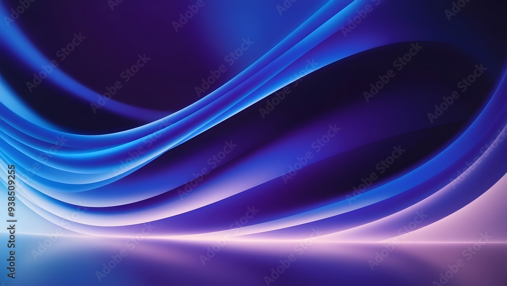 Wall mural gradient blue background. blurry blue gradient color background. vibrant gradient modern background.