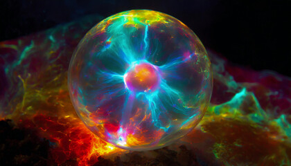 抽象的模様の球体