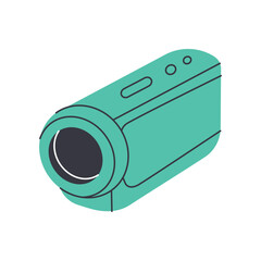 Professional video camera. Professional photo equipment. Vector illustration.