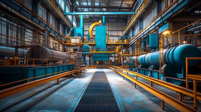 Interior of Poultry Feed Mill Plant Thailand : Generative AI