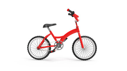 Obraz premium red children's bicycle isolated on transparent background