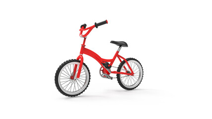 Fototapeta premium red children's bicycle isolated on transparent background