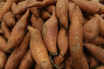potatoes in a market