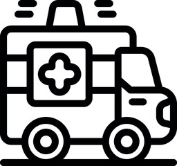 Ambulance car rushing to the hospital with siren on for emergency service