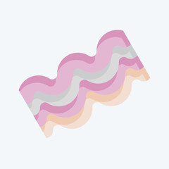 Icon Bacon. related to Breakfast symbol. flat style. simple illustration