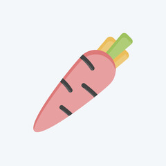 Icon Carrot. related to Breakfast symbol. flat style. simple illustration
