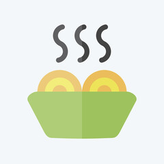 Icon Noodles. related to Breakfast symbol. flat style. simple illustration