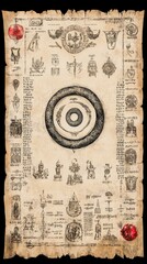 Ouroboros Ancient Scroll Various Gnosticism, Alchemy Religion Spiritual Symbol