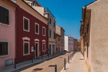 A small street on the Adriatic coast in the old town of Vrsar Croatia 08.07.24