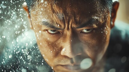 Asian man tossing and turning : Generative AI