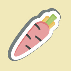 Sticker Carrot. related to Breakfast symbol. simple illustration