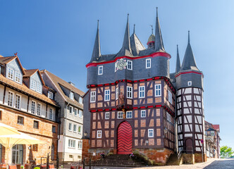 Altes Rathaus von Frankeberg (Eder) in Hessen, Deutschland