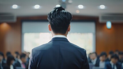 Fototapeta premium Businessman Addressing Audience
