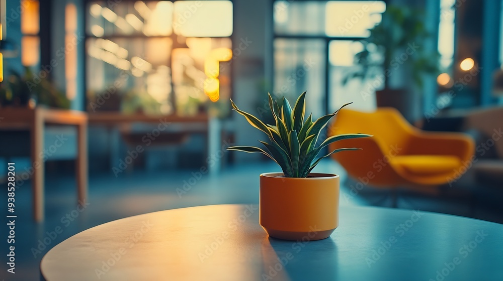 Aufkleber A space where creativity flows Still life shot of a modern office space : Generative AI