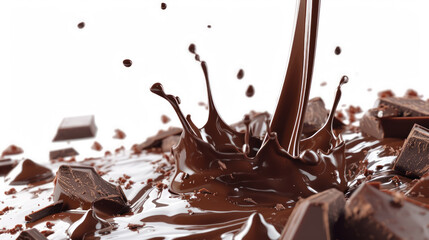 Fototapeta premium Splash of smooth chocolate