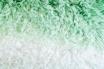 Obraz premium A luxurious carpet with a gradient from green to white, resembling soft fur. Green and white plush textured carpet for a touch of elegance.