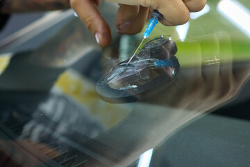 Installing windshield on a car with automotive design
