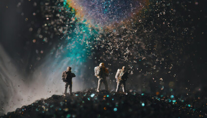 Obraz premium 宇宙飛行士のイラスト