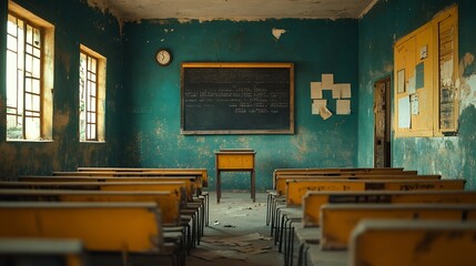 Empty Gambian Classoom : Generative AI