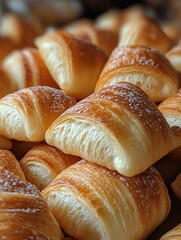 Crescent rolls taken as macro shots with intricate details highlighted