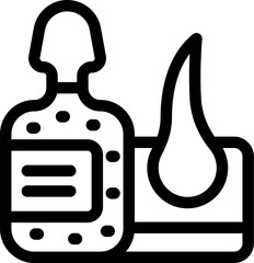 Depicting the concept of hair care with essential oils stimulating hair growth