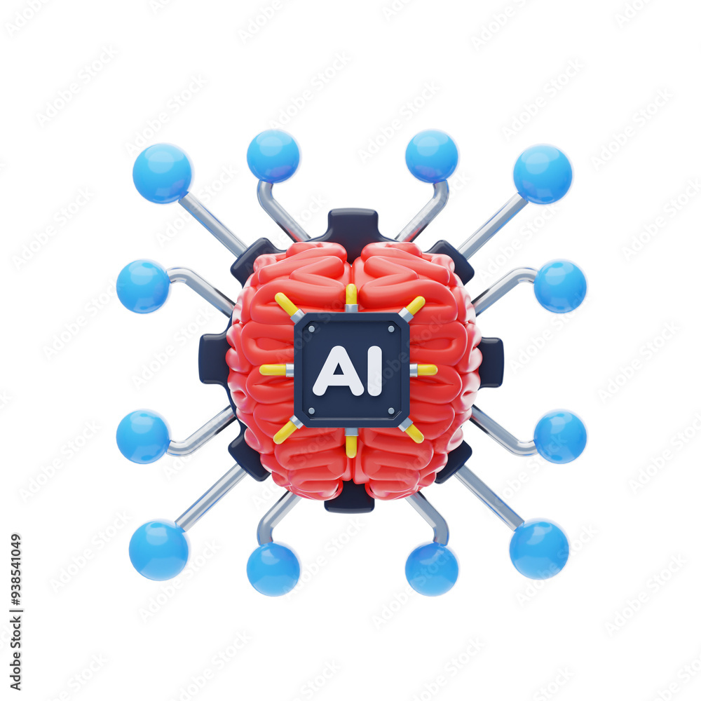 Poster 3d experience the next evolution of ai with artificial intelligence. 3d icon