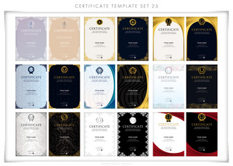 賞状セット25　certificate　ディプロマ　表彰状　フレームデザイン