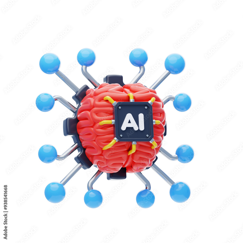 Poster 3d experience the next evolution of ai with artificial intelligence. 3d icon