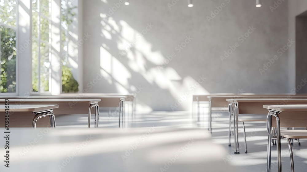Aufkleber classroom modern building : generative ai