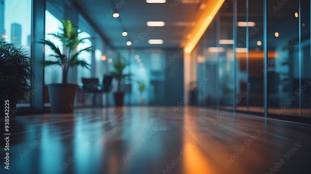 Poster it must be the weekend shot of an empty office : generative ai